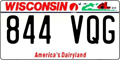 WI license plate 844VQG