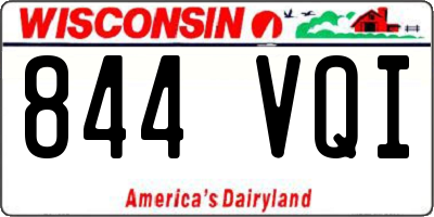 WI license plate 844VQI