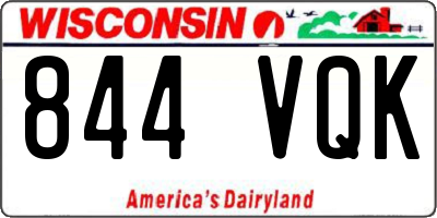 WI license plate 844VQK