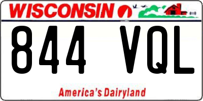 WI license plate 844VQL