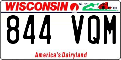 WI license plate 844VQM