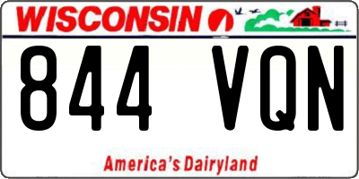 WI license plate 844VQN