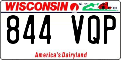 WI license plate 844VQP