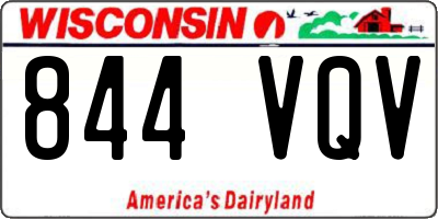 WI license plate 844VQV