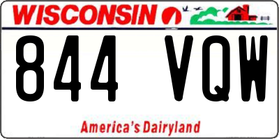 WI license plate 844VQW