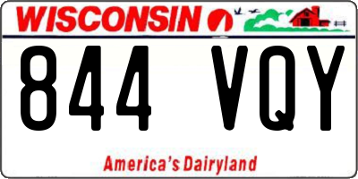 WI license plate 844VQY