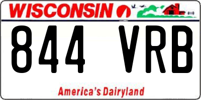 WI license plate 844VRB