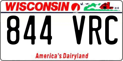 WI license plate 844VRC