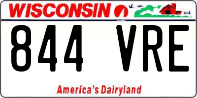 WI license plate 844VRE