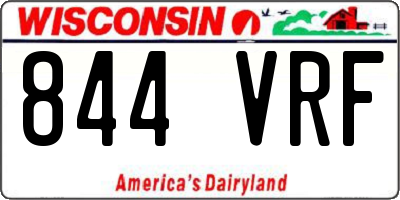 WI license plate 844VRF