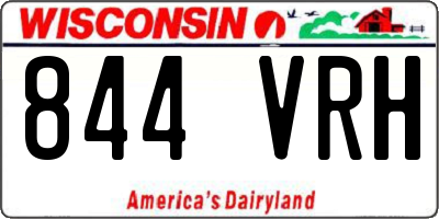 WI license plate 844VRH