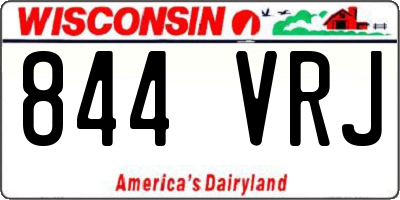 WI license plate 844VRJ