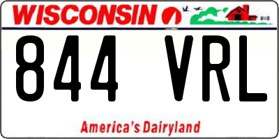 WI license plate 844VRL