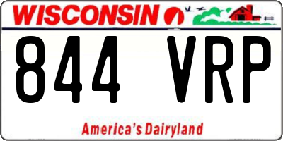 WI license plate 844VRP