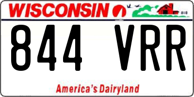 WI license plate 844VRR
