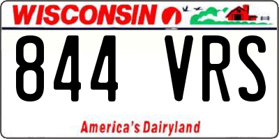 WI license plate 844VRS