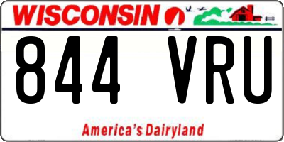WI license plate 844VRU