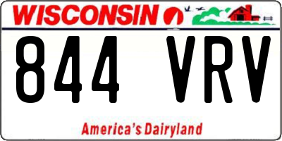 WI license plate 844VRV