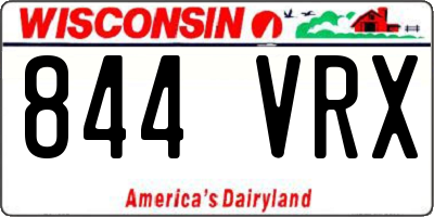 WI license plate 844VRX