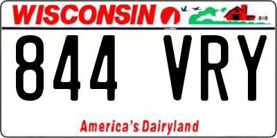 WI license plate 844VRY