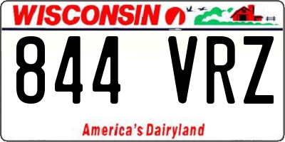 WI license plate 844VRZ