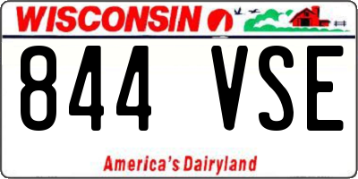 WI license plate 844VSE