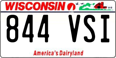 WI license plate 844VSI