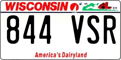 WI license plate 844VSR