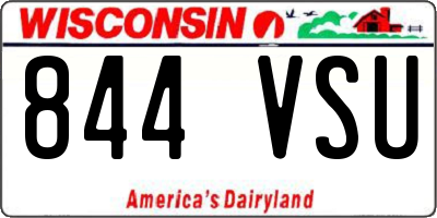 WI license plate 844VSU
