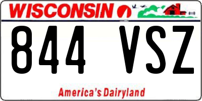 WI license plate 844VSZ