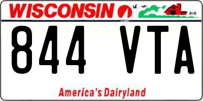 WI license plate 844VTA