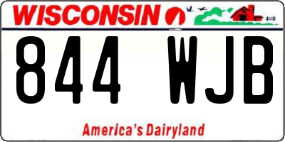 WI license plate 844WJB