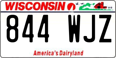 WI license plate 844WJZ