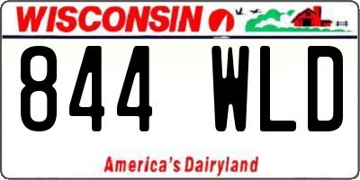 WI license plate 844WLD