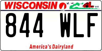 WI license plate 844WLF