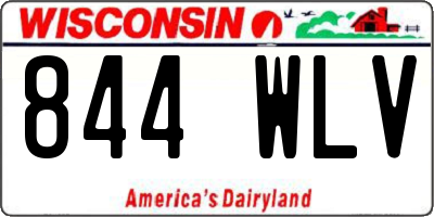 WI license plate 844WLV