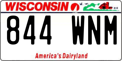 WI license plate 844WNM