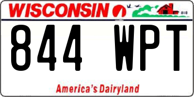 WI license plate 844WPT