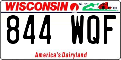 WI license plate 844WQF