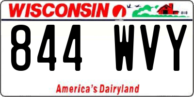 WI license plate 844WVY