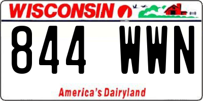WI license plate 844WWN