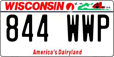 WI license plate 844WWP