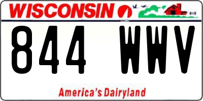 WI license plate 844WWV