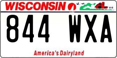 WI license plate 844WXA