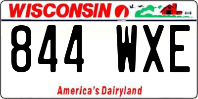 WI license plate 844WXE