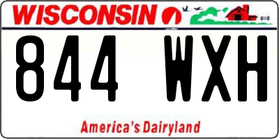 WI license plate 844WXH