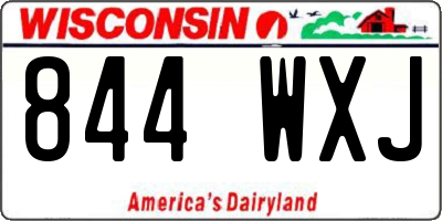 WI license plate 844WXJ