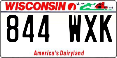WI license plate 844WXK