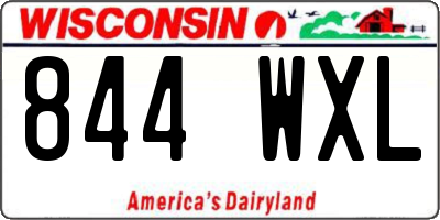 WI license plate 844WXL