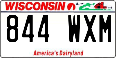 WI license plate 844WXM